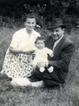 A Jewish family in the Bergen Belsen displaced persons camp.