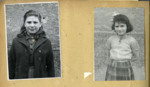 Portraits of two unidentified girls in the Neu Freimann displaced persons camp.