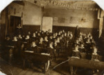 Photograph of a prewar elementary school class in Lodz, which was found after the war by one of the students pictured.