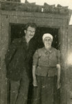 Avraham Sutzveker with rescuer Janova Bartushewicz after the war.
