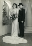 Wedding portrait of Miriam Fachler and Rabbi Joel Litke.