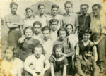 Group portrait of a Jewish youth group in Lodz.

Among those pictured is Minna Kuperberg (front row, second from the right).