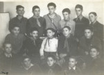 Group portrait of members of the Shomer Hazair youth movement in Sofia.