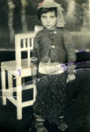 Portrait of five-year-old Ester Bachar (later Levi), shortly after the war.