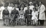 Group portrait of UNRAA staff and medical personnel at the Rothschild Hospital in Vienna.
