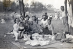A Lithuanian Jewish family enjoys a picnic with friends.