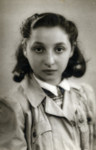 Portrait of a Dutch Jewish girl on her way to the home of the first familly who would provide her with a hiding place.
