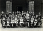 A first grade class in Metz, France.

Pictured in the back row, third child from the left is Lazare Tannenbaum.