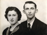Engagement photograph of a French Jewish couple.

Pictured are Laja Lejzerowicz and George Tannenbaum.