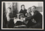 Friends of Chil Turek's pose for a picture in a displaced persons camp.
