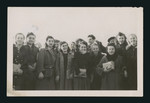 Group portrait of teenagers in the Schlachtensee displaced persons camp.