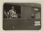 Maria Altmann (nee Bloch-Bauer) looks out a train window during her honeymoon to Paris.