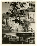 View of the waterfront in Steyr, Upper Austria

The handwritten caption on the back of the photograph reads: "Waterfront in Steyr, Upper Austria."
