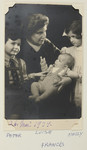 Therese Bloch-Bauer poses with her grandchildren, Nelly, Franz, and Peter.