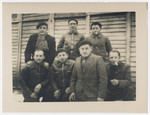 Prisoners in the Pithiviers transit camp.  

The man with the cigarette is Samuel Karpik (father of the donor).