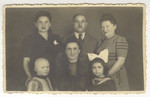 Studio portrait of surviving members of the Jonisch family.