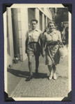Michael Gruenbaum walks down a street in Prague with his mother Margaret shiortly before emigrating to Cuba.