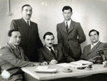 Group portrait of the leadership of the Pocking displaced persons camp.