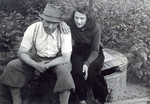 Hana Lustig poses with her father, Karel Lustig right before they were sent to Theresienstadt.