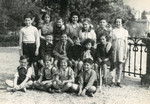 Group portrait of Jewish refugee children in the children's home in Ascona, Switzerland

Mirjam Ermann is in the middle row on the far right .