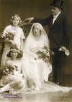 Sara Piroshka (standing left) attends a cousin's wedding in Budapest.