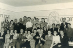 Survivors gather for a celebration in the Bergen-Belsen displaced persons camp.