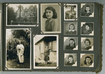 Photo album page of girls in the Jewish Refugee Hostel 34 Wheeleys Road, Edgbaston, Birmingham.