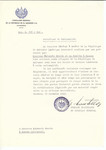 Unauthorized Salvadoran citizenship certificate made out to Zalmenis Broide and his family by George Mandel-Mantello, First Secretary of the Salvadoran Consulate in Geneva and sent to them in Kaunas.