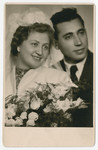 Wedding portrait of Ben Zion and Clara Kalb.