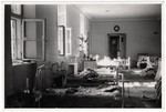 Interior view of a ward in the Catholic Hospital of the Transfiguration (one of Warsaw's largest hospitals) that is completely destroyed.