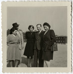 Group portrait of residents of the Schlachtensee displaced persons' camp.