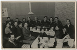 U.S. Army chaplains host a meal for the Hebrew school in the Schlachtensee displaced persons' camp.