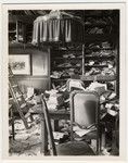 Interior view of a looted room.