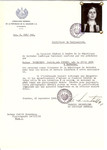Unauthorized Salvadoran citizenship certificate issued to Judith (Kunetz) Hohenburg (November 27 1876, Subotica, Yugoslavia), by George Mandel-Mantello, First Secretary of the Salvadoran Consulate in Switzerland.