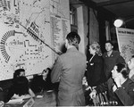 Ilse Koch points out places she visited in Buchenwald, at the trial of former camp personnel and prisoners from Buchenwald.