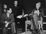 August Eigruber, former Gauleiter of Upper Austria, testifies at the trial of 61 former camp personnel and prisoners from Mauthausen.