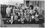 Group portrait of Czech and Jewish children in a kindergarten in Karlsbad, Czechoslovakia.