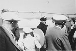 Passengers and crew on board the St. Louis.