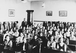 Children sit in a classroom at a grammar school in Prague.