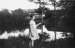 Edith Goldapper goes fishing while on vacation in Eibiswald.