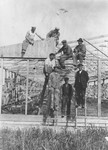 Jewish men from Vienna building a barracks in the Opole Lubelskie ghetto.