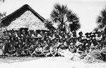 Group portrait of 52 former Jewish internees of Mauritius in an army unit in Mombasa, Kenya.