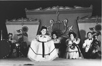 Members of the Ovici family, a family of Jewish dwarf entertainers known as the Lilliput Troupe, who survived Auschwitz, perform on stage in Israel.