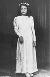 Portrait of Romana Schreier at the time of her first communion at the Ursulinen convent school in Vienna.
