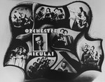 Poster advertising Gustav Mikulai's all-female orchestra.