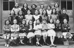Elementary school class that Blanche Krakowski (front row center) attended after returning from hiding.
