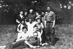Group portrait of UNRRA workers and DPs at the Stuttgart displaced persons camp.