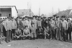 Group portrait of Jewish police at the Neu Freimann displaced persons camp.