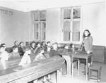 A classroom at the Jewish displaced persons camp in Wetzlar.