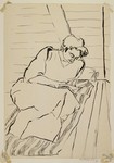"Woman on Straw Sack Reading"  Version 1. (Two versions) [Title field] by Lili Andrieux.